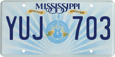 MS license plate YUJ703
