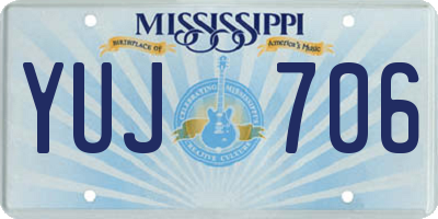 MS license plate YUJ706