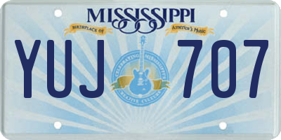 MS license plate YUJ707