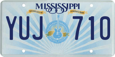 MS license plate YUJ710