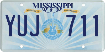 MS license plate YUJ711