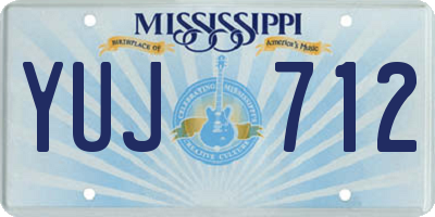 MS license plate YUJ712