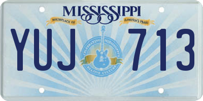 MS license plate YUJ713