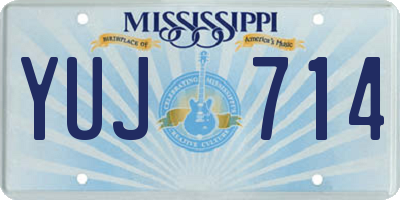 MS license plate YUJ714