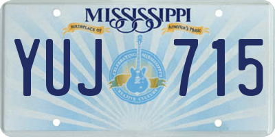 MS license plate YUJ715