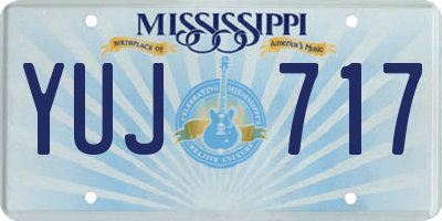 MS license plate YUJ717
