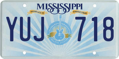 MS license plate YUJ718