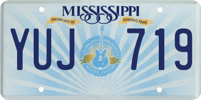MS license plate YUJ719
