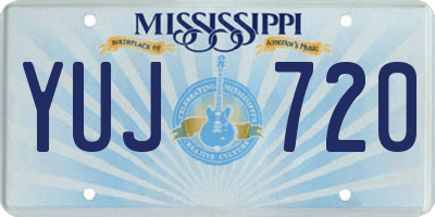 MS license plate YUJ720