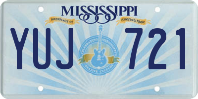 MS license plate YUJ721