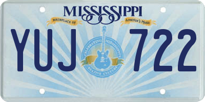 MS license plate YUJ722