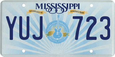 MS license plate YUJ723