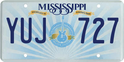 MS license plate YUJ727