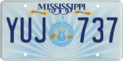 MS license plate YUJ737