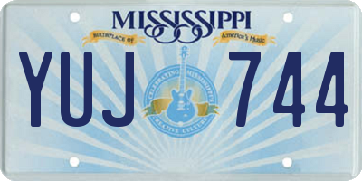 MS license plate YUJ744