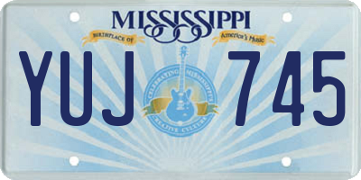 MS license plate YUJ745