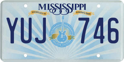MS license plate YUJ746