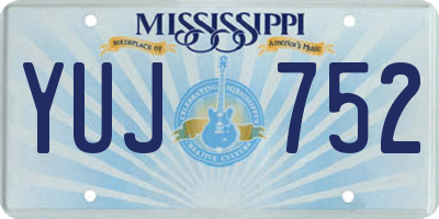 MS license plate YUJ752