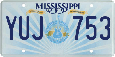 MS license plate YUJ753