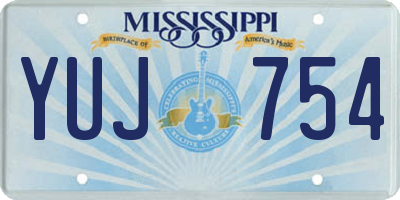 MS license plate YUJ754