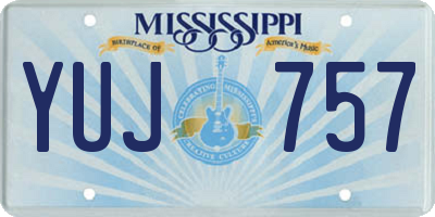 MS license plate YUJ757