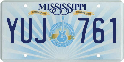 MS license plate YUJ761
