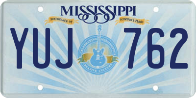 MS license plate YUJ762