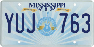 MS license plate YUJ763