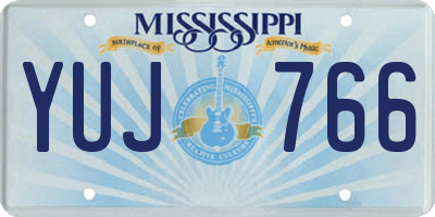 MS license plate YUJ766