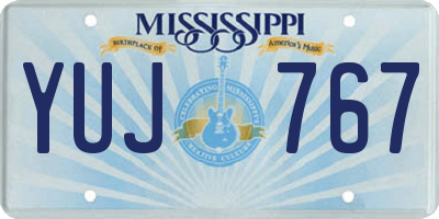 MS license plate YUJ767