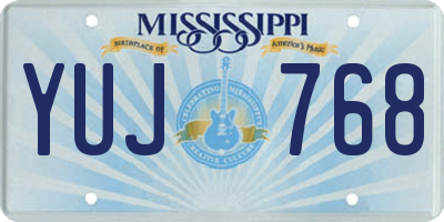 MS license plate YUJ768