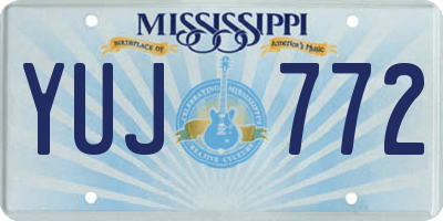 MS license plate YUJ772