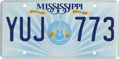 MS license plate YUJ773