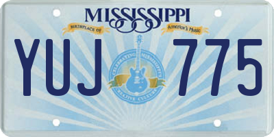 MS license plate YUJ775