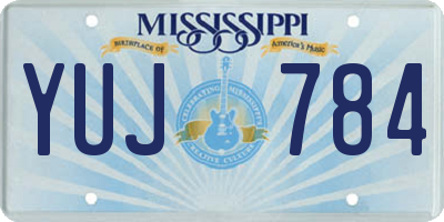 MS license plate YUJ784