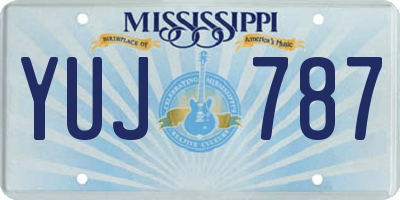 MS license plate YUJ787