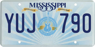 MS license plate YUJ790