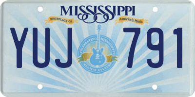 MS license plate YUJ791