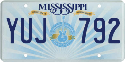 MS license plate YUJ792