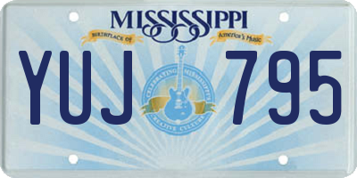 MS license plate YUJ795