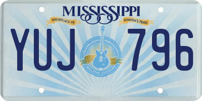 MS license plate YUJ796
