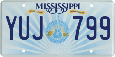 MS license plate YUJ799