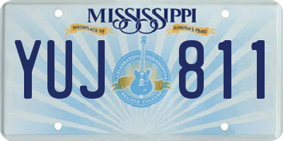 MS license plate YUJ811