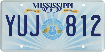 MS license plate YUJ812