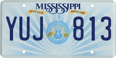 MS license plate YUJ813