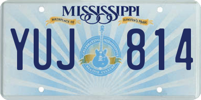 MS license plate YUJ814