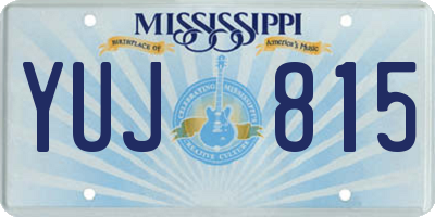 MS license plate YUJ815