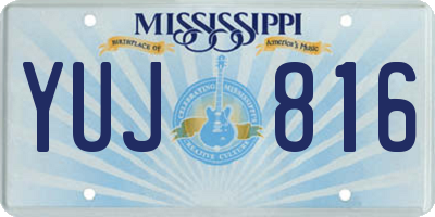 MS license plate YUJ816