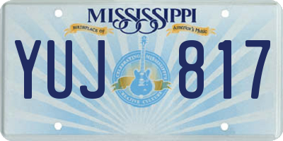 MS license plate YUJ817