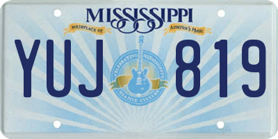 MS license plate YUJ819